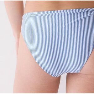 J. Crew Seersucker Hipster Bikini Bottoms sz‎ S Swimwear Striped